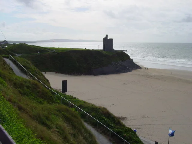 Ballybunion Castle and bay