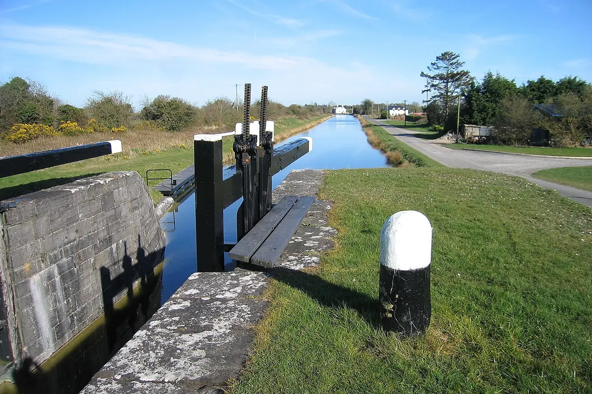 A historic Royal Canal lock in rural Westmeath north of Kinnegad