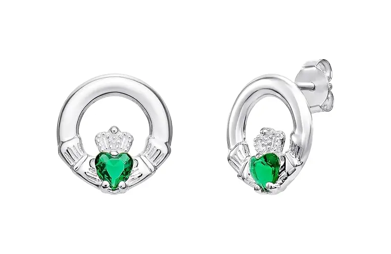 Sterling Silver Claddagh Earrings
